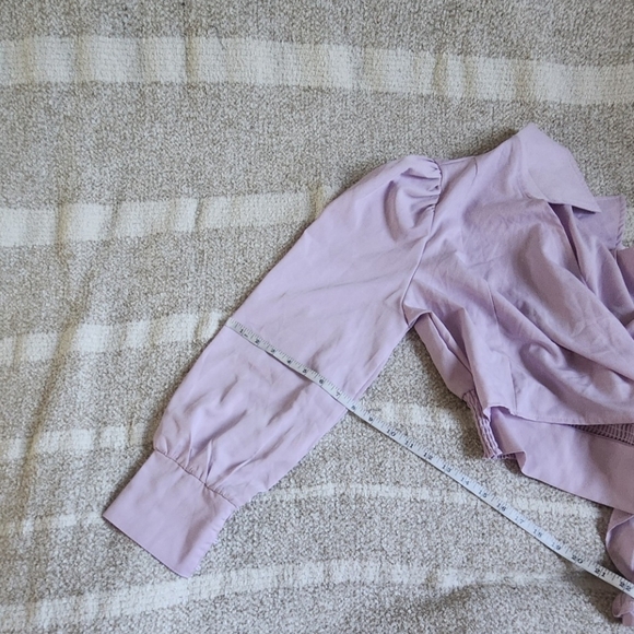 QED London Lilac Wrap Blouse - Picture 7 of 9